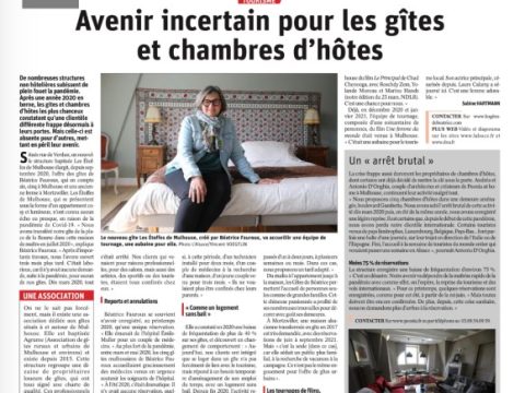 Article presse l'Alsace chambres d'hôtes